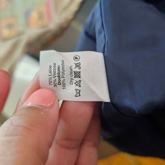 J Crew Mini Skirt Womens 4 Blue Wool Straight Work Casual - Picture 5 of 6